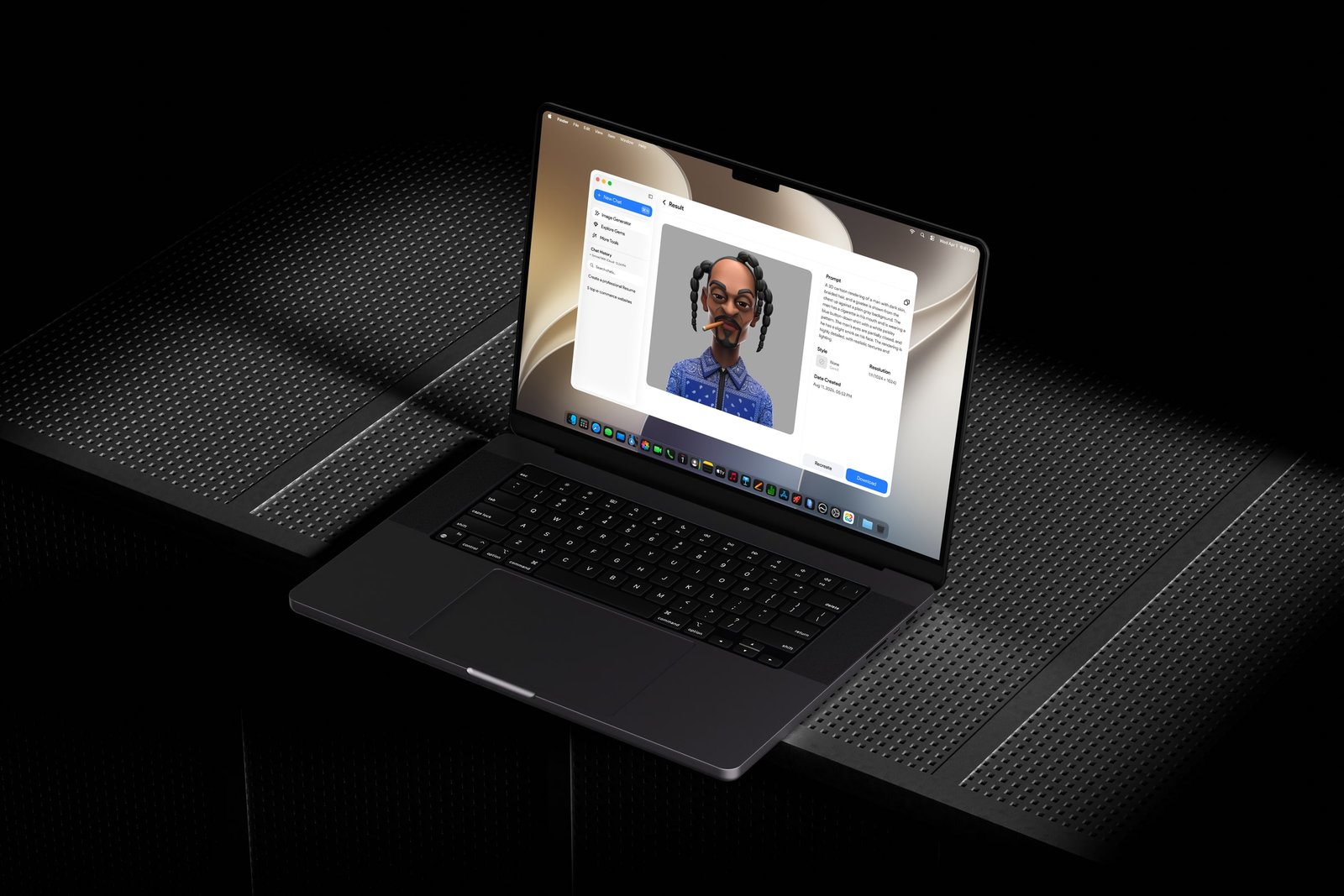 GemX AI assistant running on a MacBook
