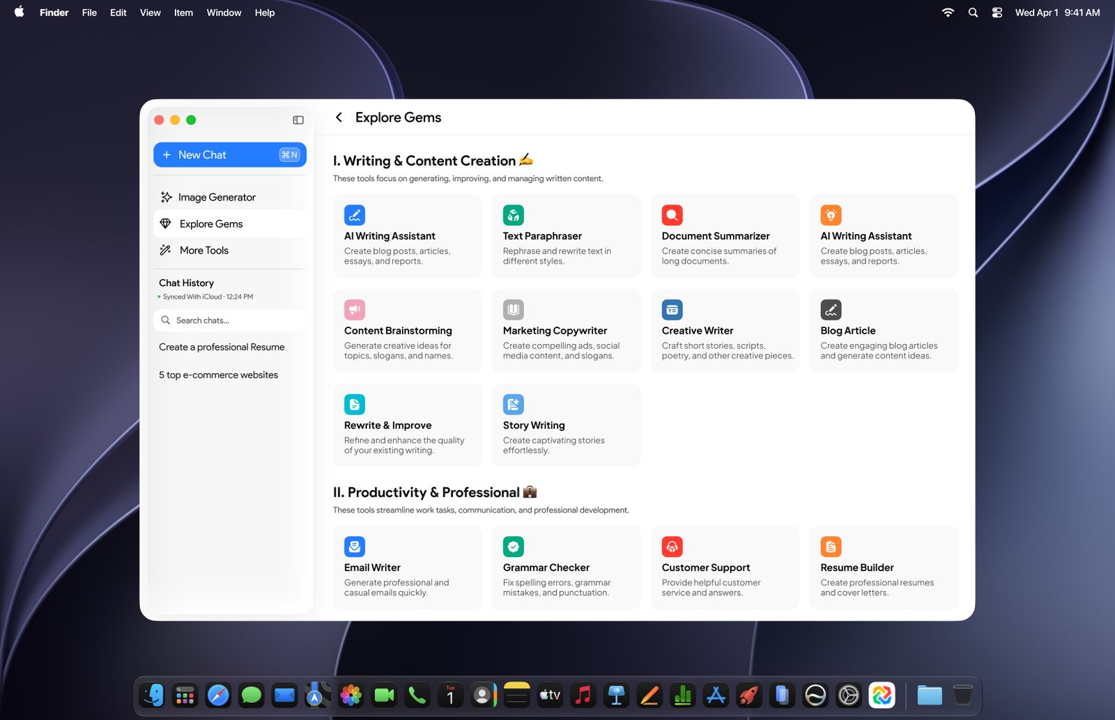GemX bringing document generation, reminders, and creative tools together on Mac